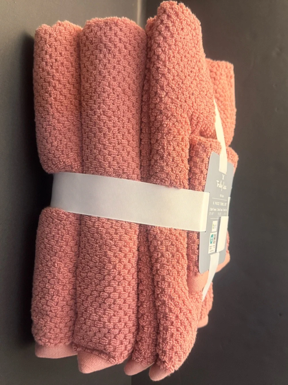 6pc TRULY LOU 100% Cotton Bath Towel Set - CSROSE23 -Bundle
